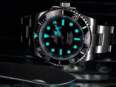 rolex chromalight green|submariner glow in the dark.